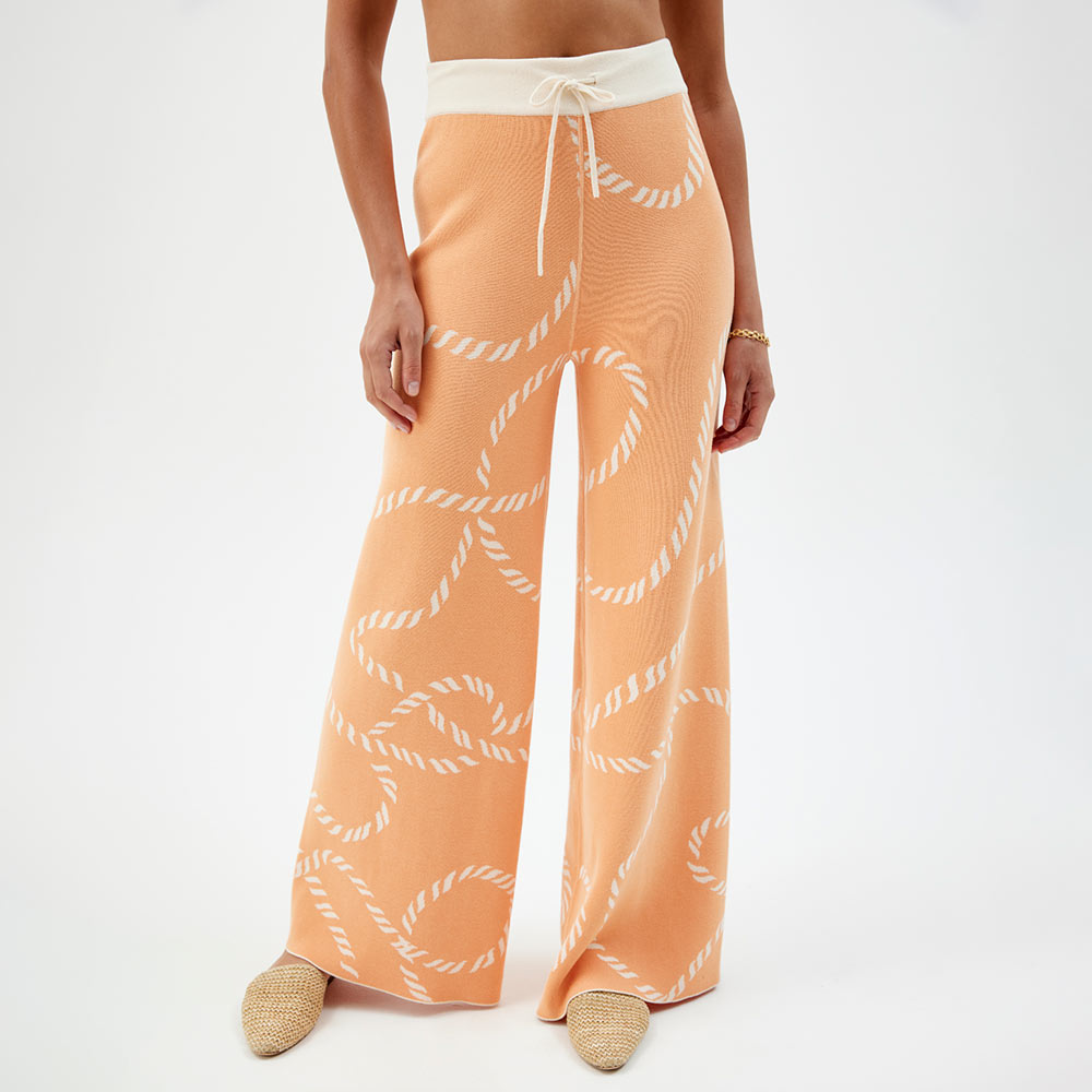 Double Knit Pants, Apricot/Ecru, hi-res